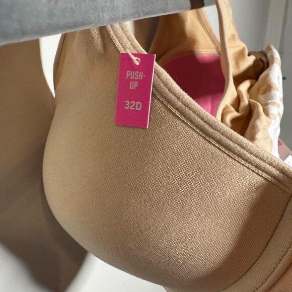 Victorias Secret Pink Nude Cool And Comfy Push Up Bra NWT 32D - Picture 3 of 5